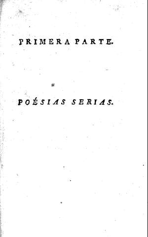Primera parte. Poesías serias