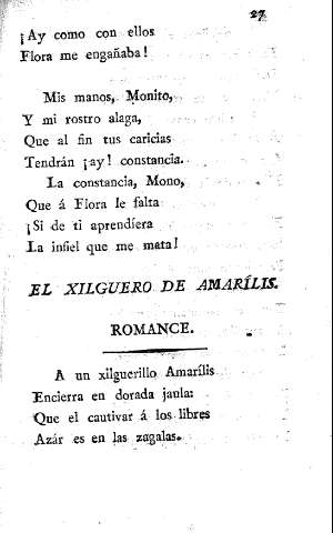 El Xilguero de Amarílis