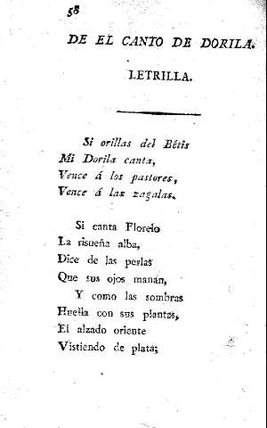 De el Canto de Dorila