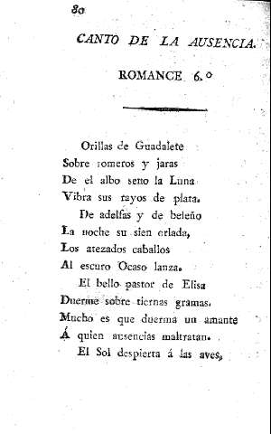 Canto de la ausencia