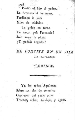 El convite en un dia de invierno