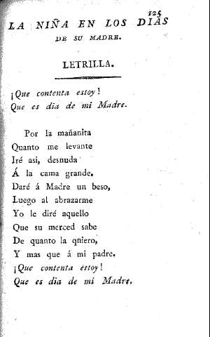 La niña en los días de su madre