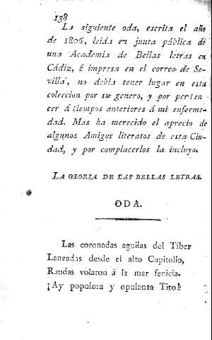 La gloria de las Bellas Letras