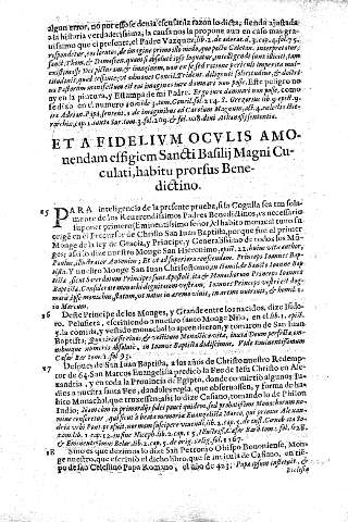 Eta Fidelium Oculis Amovendam effigiem Sancti Bsilij Magni Cuculati, habitu prorsus Benedictino.