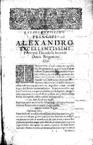 Excellentissimo Principi Alexandro