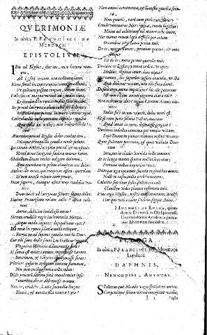 Qverimoniae in obitu P. Francisci de Mendoça