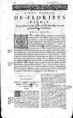 Liber Tertivs. De Floribvs Sacris