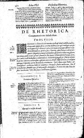 De Rhetorica. Comentationes didascalicae