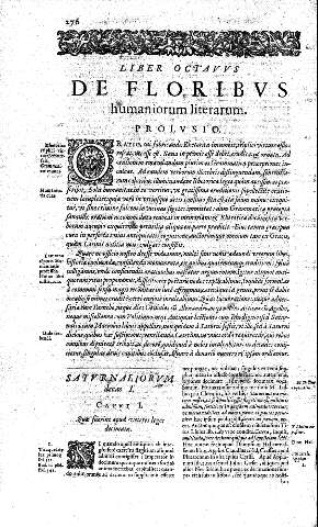 Liber Octavvs. De Floribvs humaniorum literarum