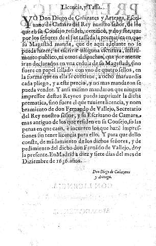 Licencia, y Tassa