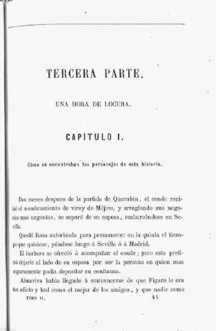 TERCERA PARTE. UNA HORA DE LOCURA
