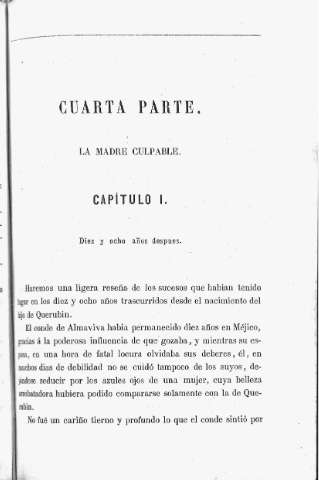 CUARTA PARTE. LA MADRE CULPABLE
