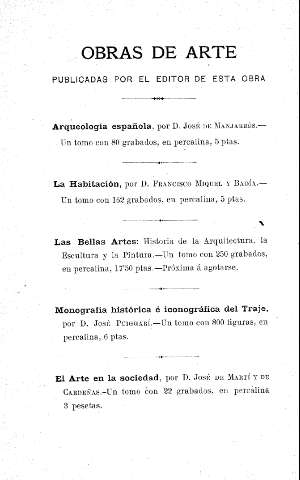 OBRAS DE ARTE PUBLICADAS POR EL EDITOR DE ESTA OBRA