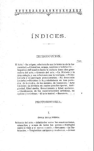 ÍNDICES. INTRODUCCIÓN. PROTOHISTORIA