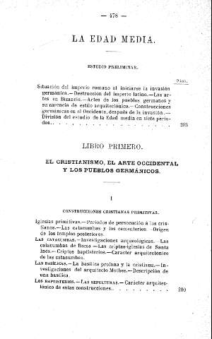 LA EDAD MEDIA. LIBRO PRIMERO