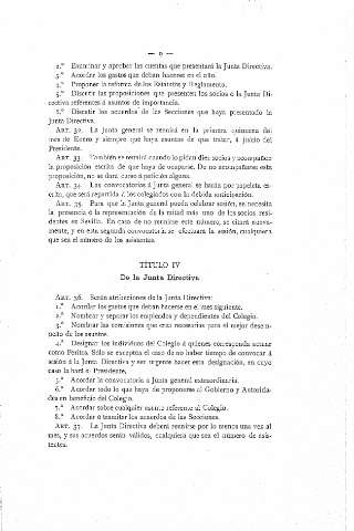 Título IV. De la Junta Directiva
