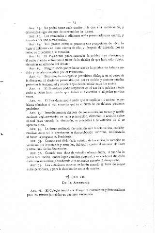 Título VIII. De la Asesoría