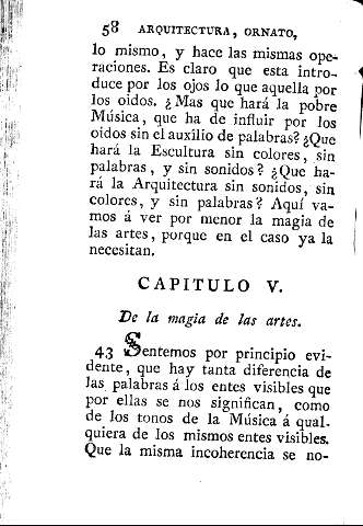 Capitulo V. De la magia de las artes