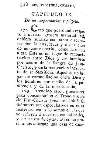 Capitulo IX. De los confesonarios y púlpito