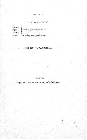 Fin de la zarzuela. Errata.