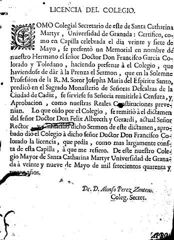 Licencia del colegio