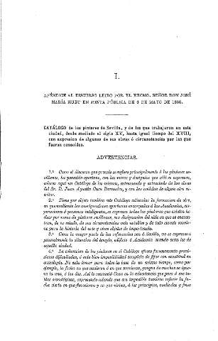 I. Apéndice al discuros leído por el Excmo. Señor Don José María Huet en Junta Pública de 6 de mayo de 1866