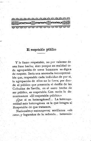 El respetable público
