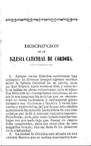 Descripcion de la Iglesia Catedral de Córdoba