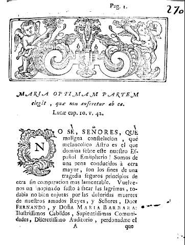 Maria optimam partem elegit, quae non auferetur ab ea. Lucae cap. 10. v.42.