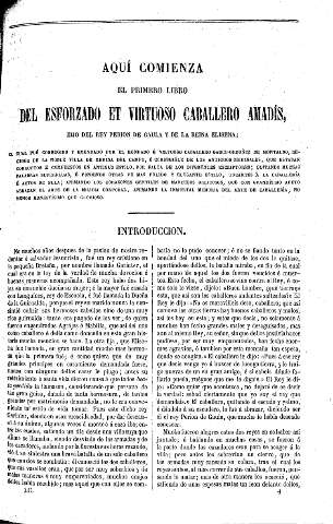 Aquí comienza el Primero Libro del esforzado et virtuoso Caballero Amadís