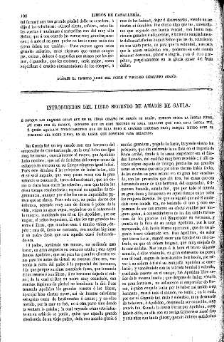 Introducción del Libro Segundo de Amadís de Gaula