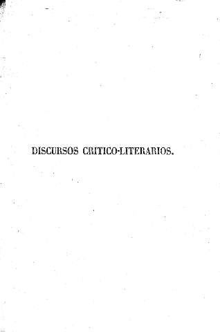 Discursos crítico-literarios