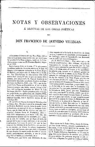 Notas y observaciones á algunas de las obras poéticas de don Francisco de Quevedo