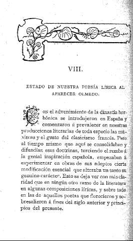 VIII. Estado de nuestra poesía lírica al aparecer Olmedo.