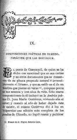 IX. Composiciones poéticas de Olmedo. Carácter que las distingue.