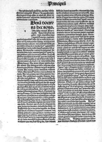 Principium in cursum biblie