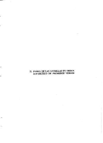 II. Indice de las letrillas en orden alfabetico de primeros versos.