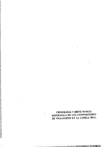 Cronologia y breve noticia biografica de los compositores de villancicos en la Capillar Real