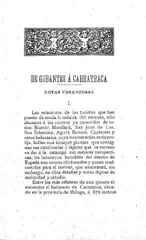 De Gobantes á Carratraca (Notas veraniegas)