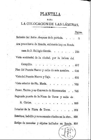 Plantilla para la colocación de las láminas