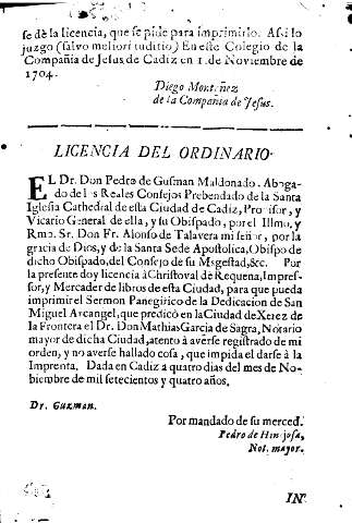 Licencia del ordinario