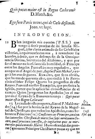 Quis putas maior est in Regno Caelorum? D.Matth.&c. Ego sum Panisvivus,qui de Caelo descendi. Joan. vt supr. Introdvccion.