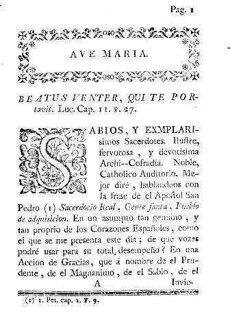 Beatus venter, qui te portavit. Luc.Cap.11.v.27.