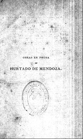 Obras en prosa de Hurtado de Mendoza
