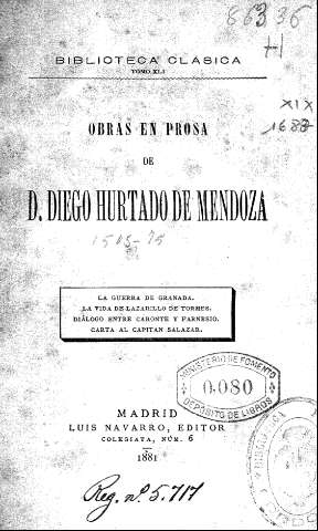 Obras en prosa de Hurtado de Mendoza