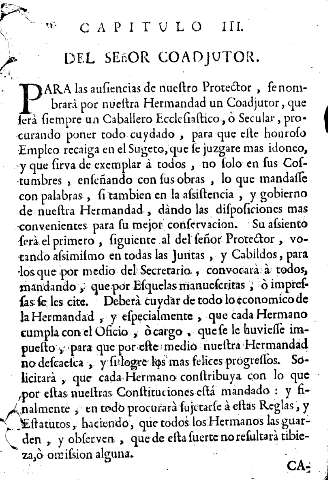 Capitulo III. Del señor coadjutor.