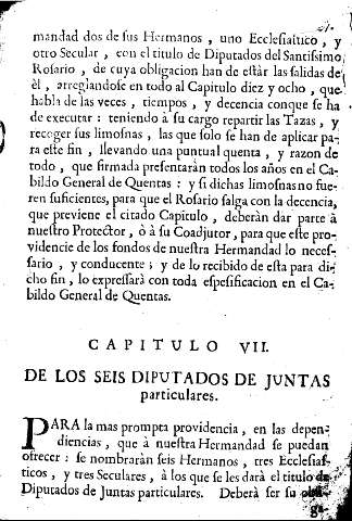 Capitulo VII. De los seis diputados de juntas particulares.