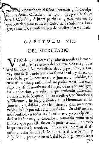 Capitulo VIII. Del secretario.