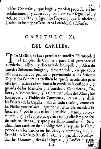 Capitulo XI. Del capiller.