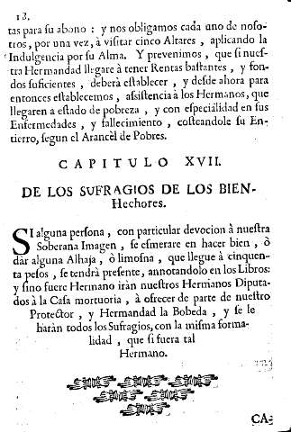 Capitulo XVII. De los sufragios de los bienhechores.